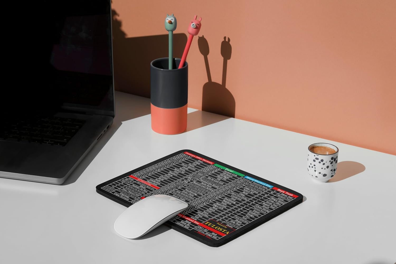 NGG Office Keyboard Shortcut Mouse Pad – Anti-Slip Rubber Base, Excel & Word Shortcuts