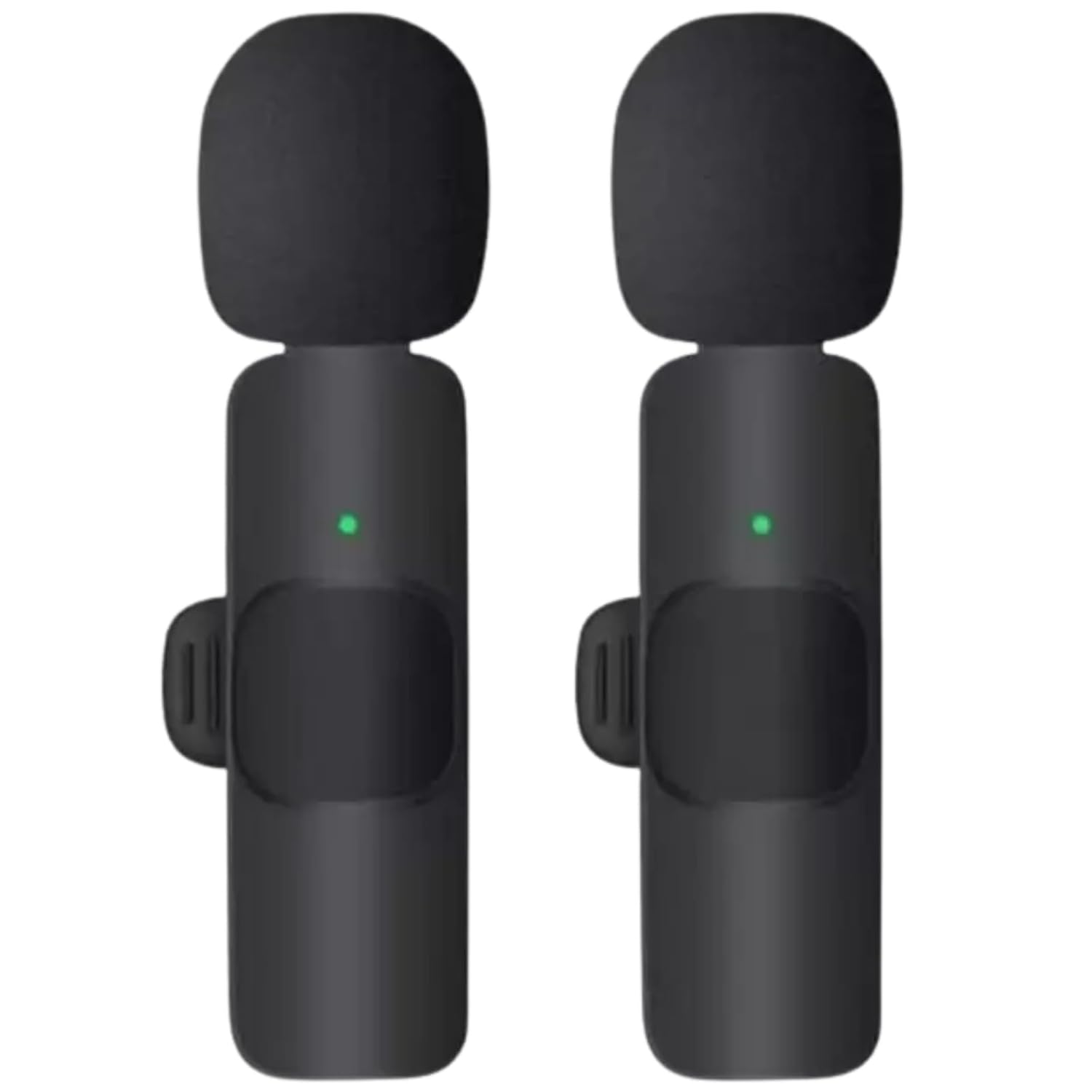 K9 Dual Collar Mic for iOS/Android Type C – Premium Sound for Creators | Clear, Crisp Audio & Dual Microphone Setup | Ideal for Youtubers, Vloggers, and Podcasters (2 pcs)