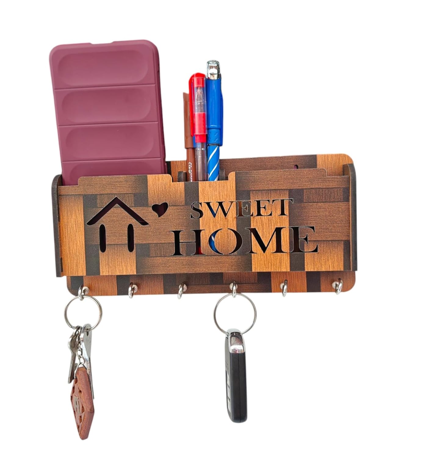 NGG Key Holder - Sweet Home Keychain & Phone Holder - Perfect Home Decor Accessory