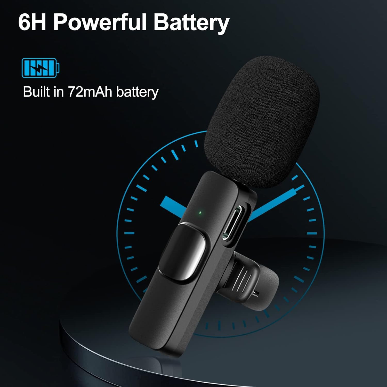 Bluetooth Mic - Your Ultimate Companion for YouTube Creation | Crystal Clear Sound & Wireless Freedom | Perfect for Vloggers, Podcasters & Streamers (1 pcs)