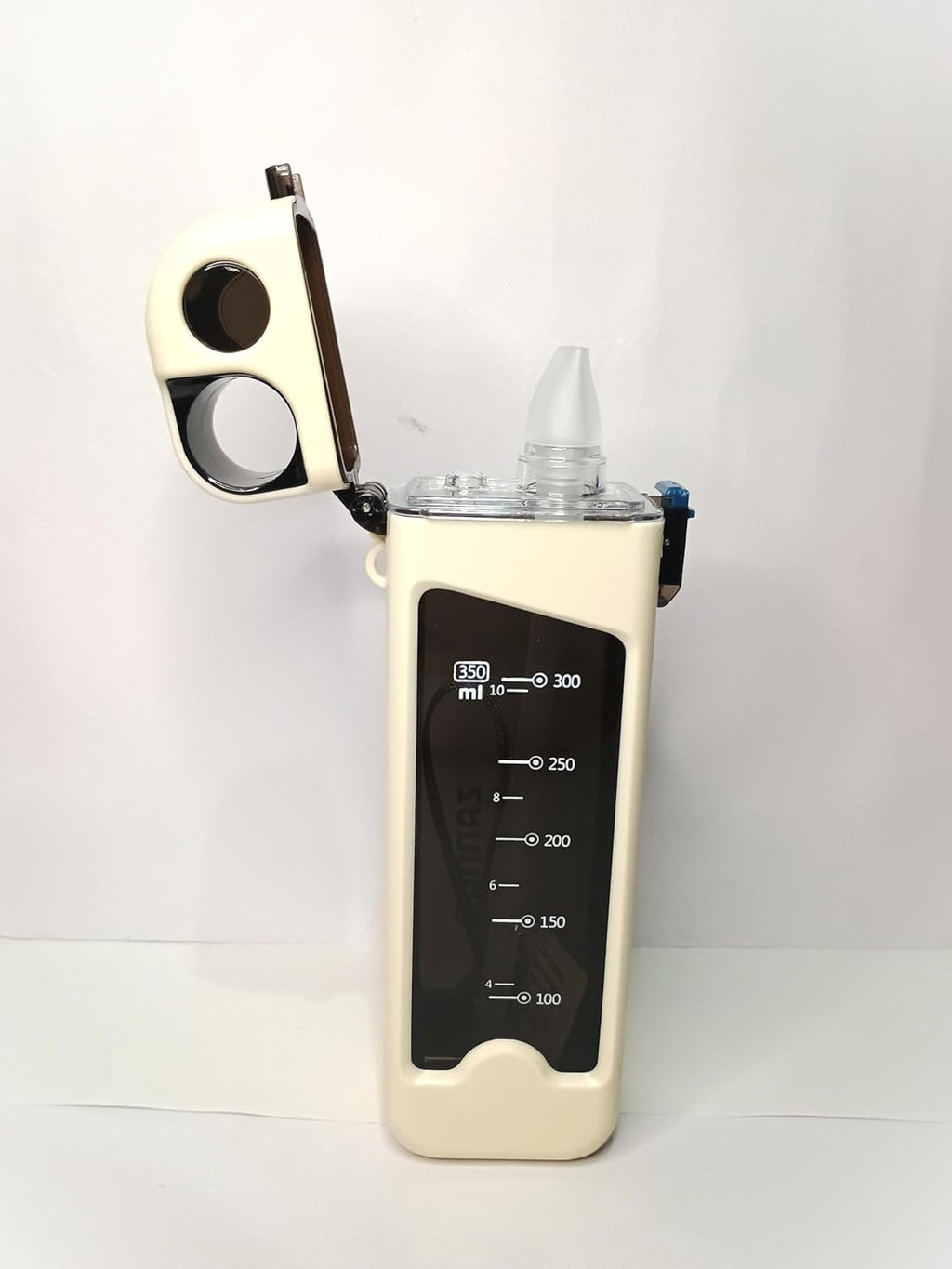 NGG Stylish Water Bottle with Measurement Scale – Cream, Portable & Durable, Ideal for Gym, Office, School & Travel