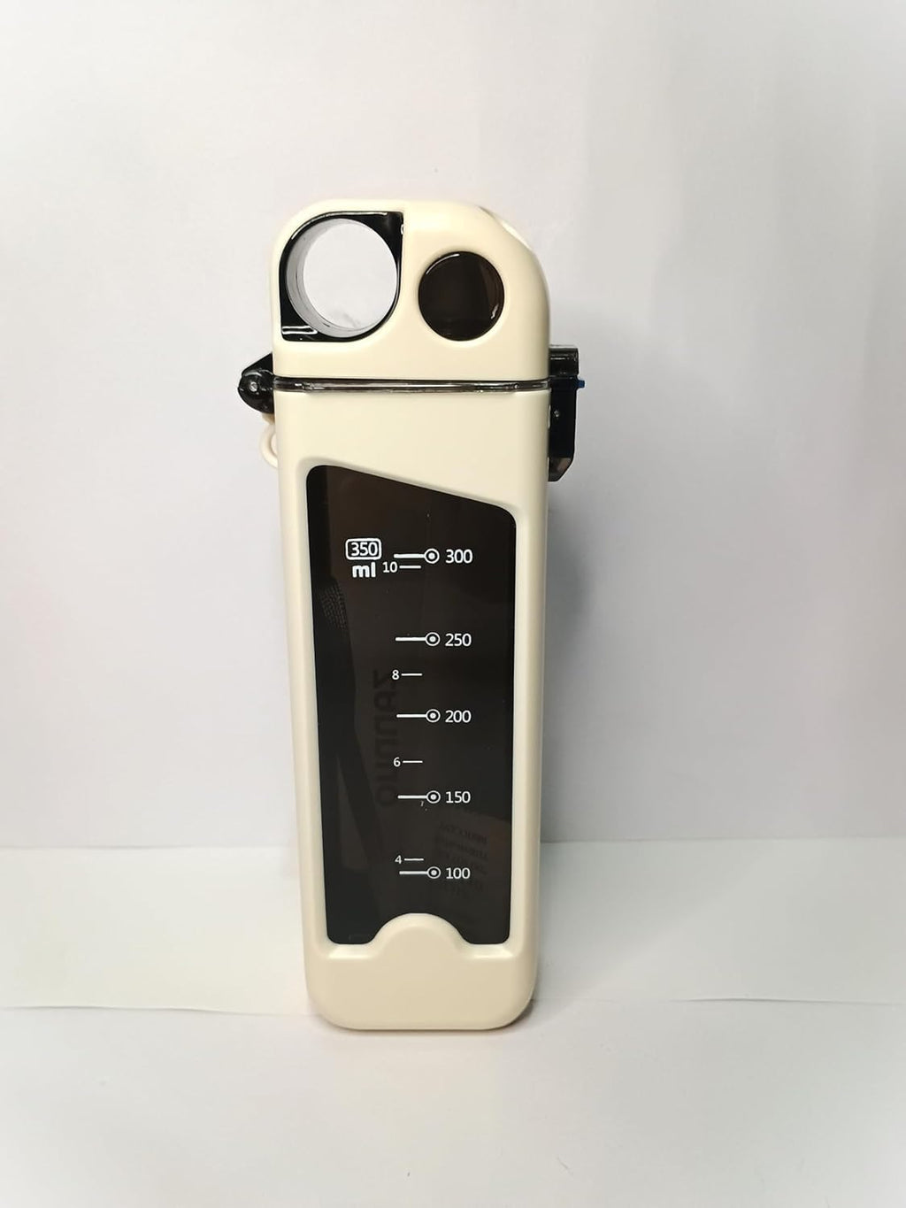 NGG Stylish Water Bottle with Measurement Scale – Cream, Portable & Durable, Ideal for Gym, Office, School & Travel