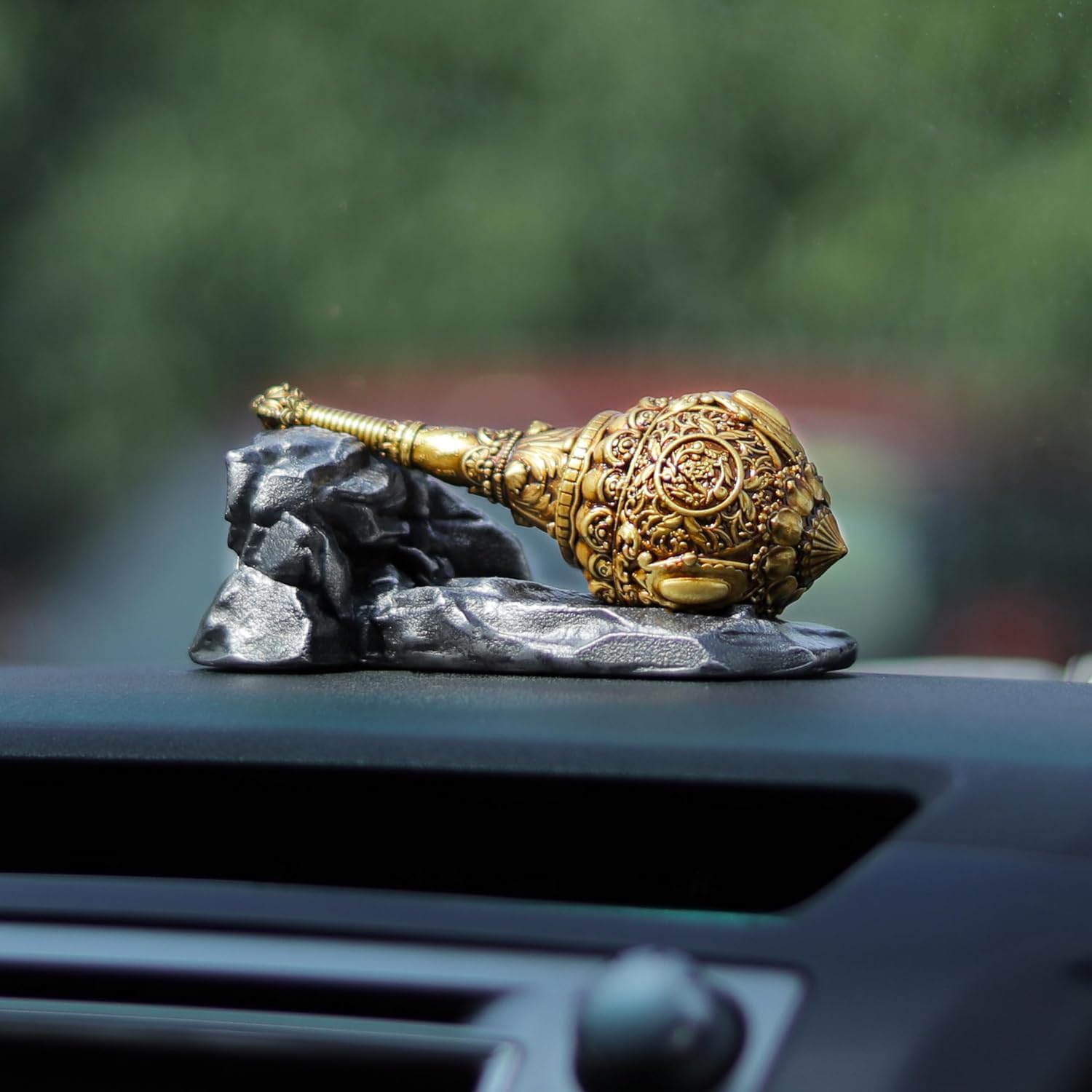 Hanuman Ji Gada Decorative Showpiece| Bajrang Bali Mace Idol for Car Dashboard, Pooja Room & Home Decor | Symbol of Strength & Devotion(1PCS)