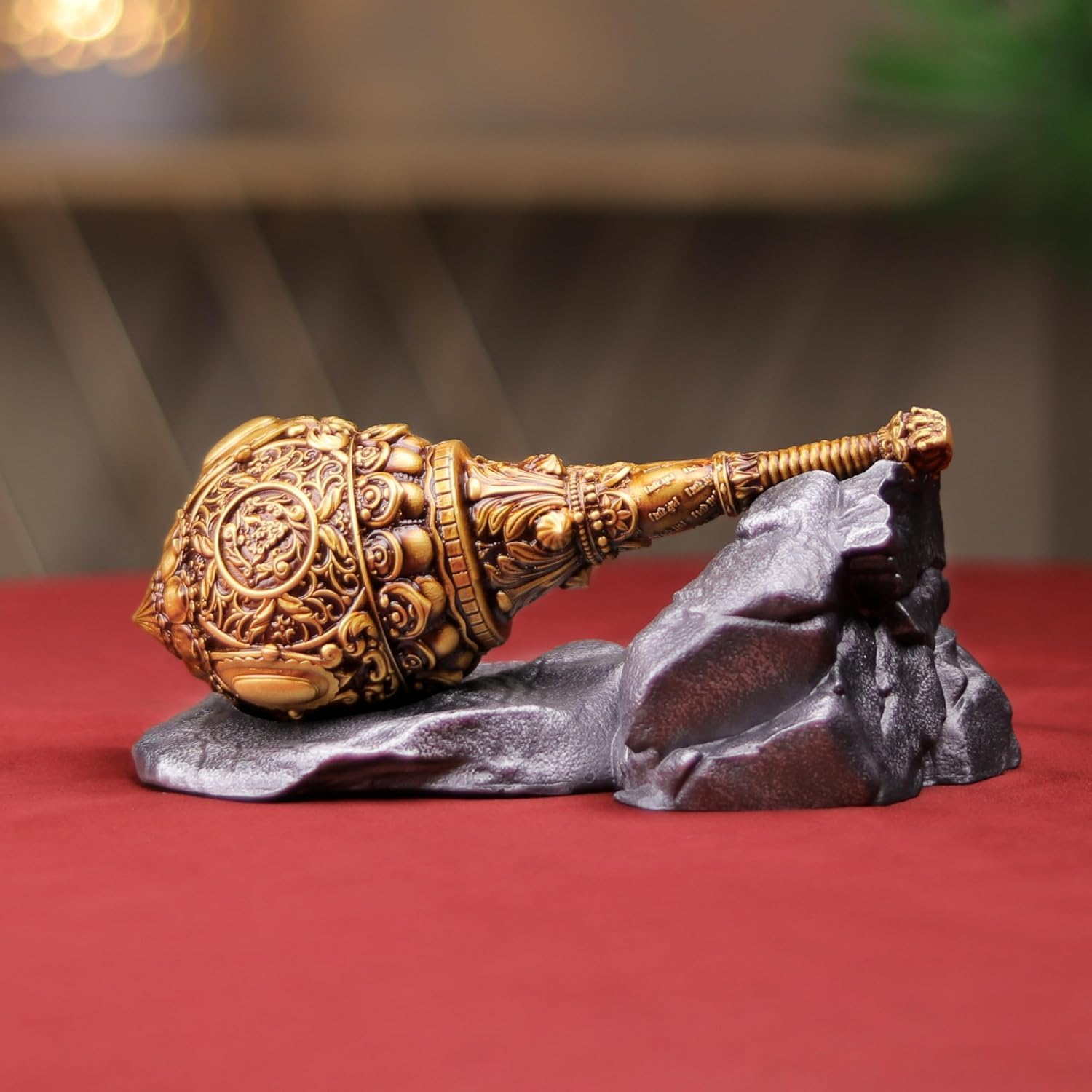 Hanuman Ji Gada Decorative Showpiece| Bajrang Bali Mace Idol for Car Dashboard, Pooja Room & Home Decor | Symbol of Strength & Devotion(1PCS)