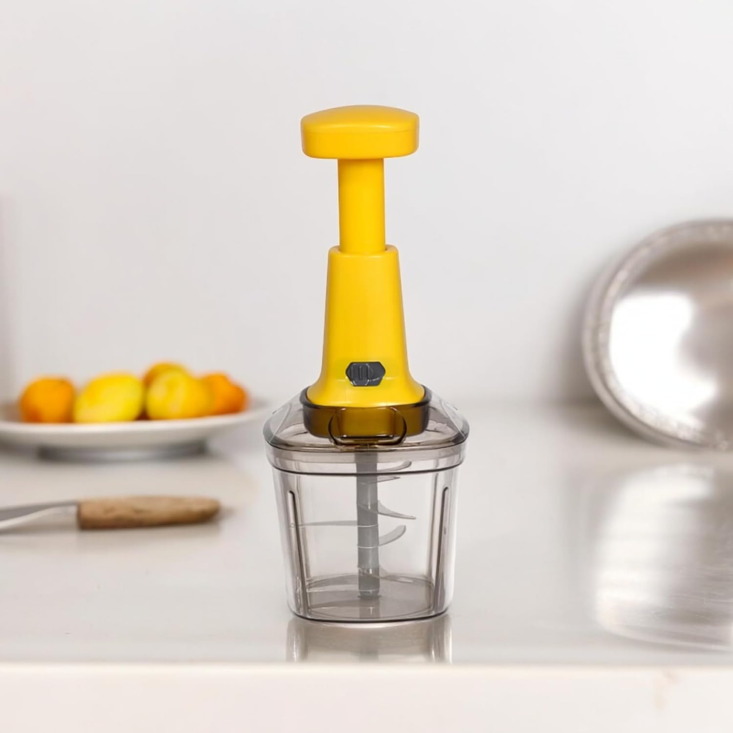 NGG Manual Food Chopper – Hand-Powered Vegetable & Fruit Cutter with Steel Blades (100ml)