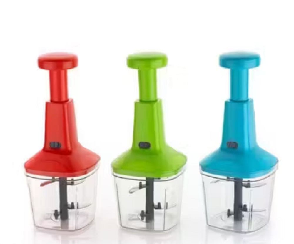 NGG 6-Blade Push Chopper – 1000ml Manual Vegetable & Fruit Cutter, Easy Push Design