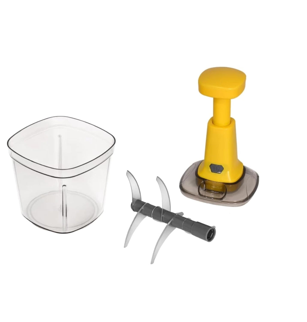 NGG Manual Food Chopper – Hand-Powered Vegetable & Fruit Cutter with Steel Blades (100ml)