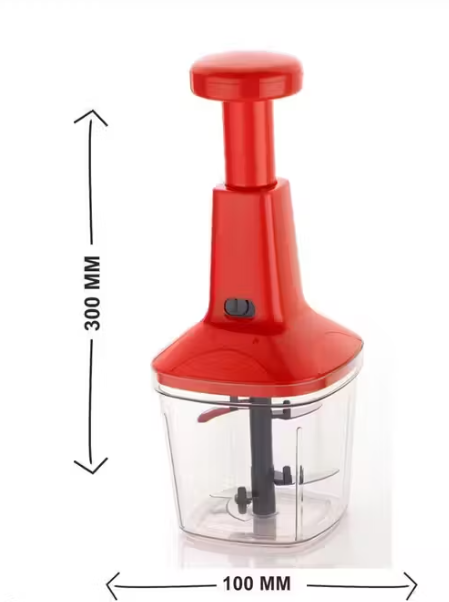 NGG 6-Blade Push Chopper – 1000ml Manual Vegetable & Fruit Cutter, Easy Push Design