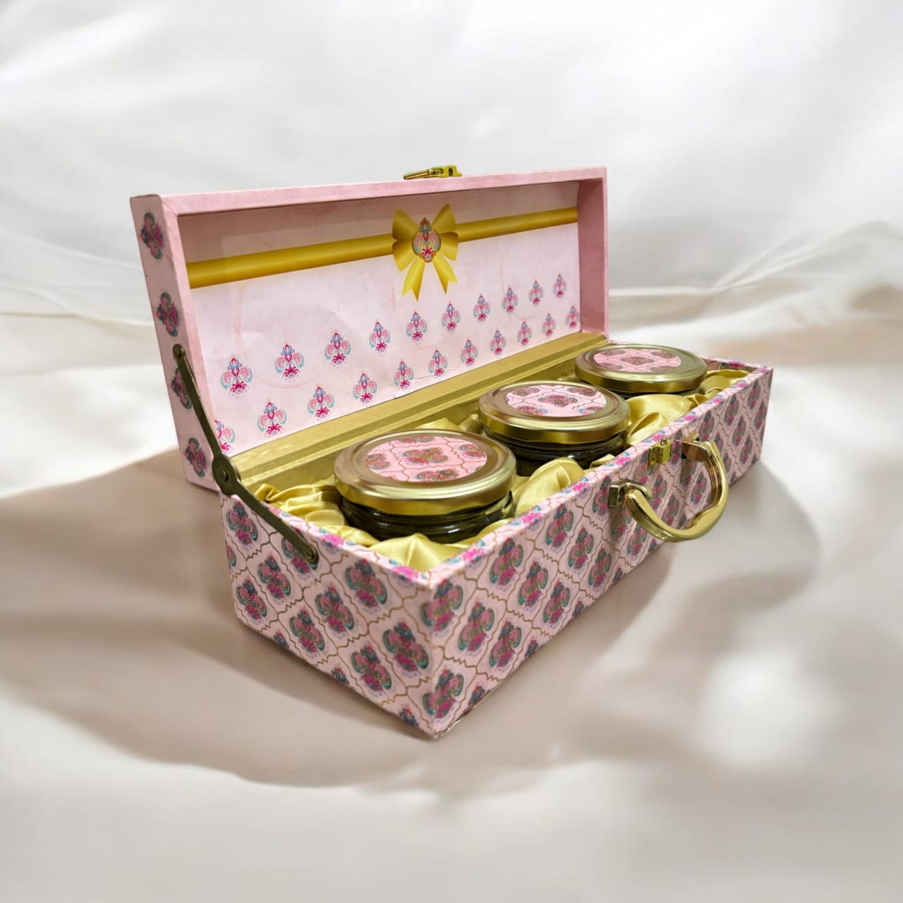 Design Luxury Dryfruits Gift Premium Jar Hamper | 3 Assorted Dryfruits Combo | Almonds, Cashew, Raisins | Perfect for Any Occasion & Corporate Gifting