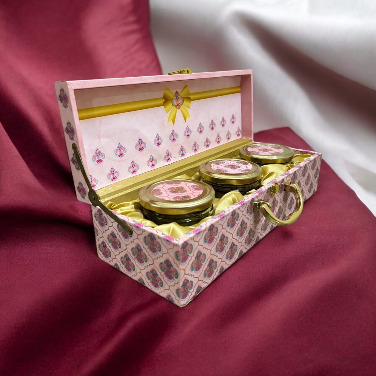 Design Luxury Dryfruits Gift Premium Jar Hamper | 3 Assorted Dryfruits Combo | Almonds, Cashew, Raisins | Perfect for Any Occasion & Corporate Gifting