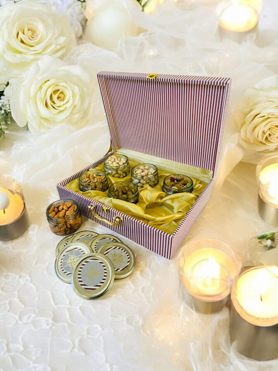 Design Luxury Dryfruits Gift Premium Jar Hamper | 6 Assorted Dryfruits Combo  | Perfect for Any Occasion & Corporate Gifting