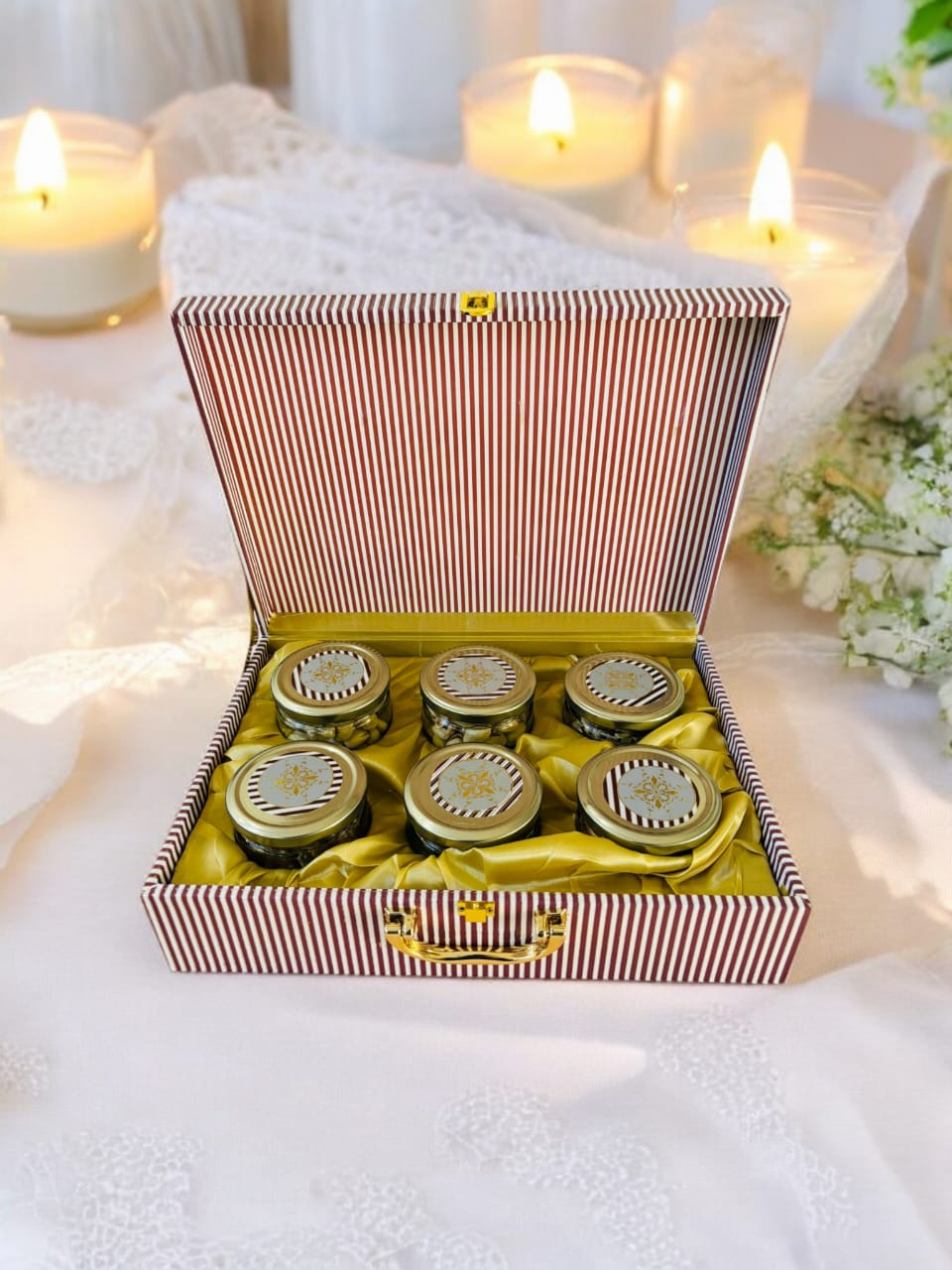 Design Luxury Dryfruits Gift Premium Jar Hamper | 6 Assorted Dryfruits Combo  | Perfect for Any Occasion & Corporate Gifting