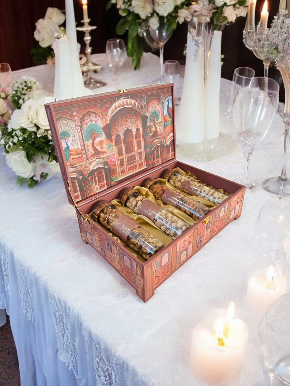 Design Luxury Dryfruits Gift Premium Jar Hamper | 6 Assorted Dryfruits Combo  | Perfect for Any Occasion & Corporate Gifting