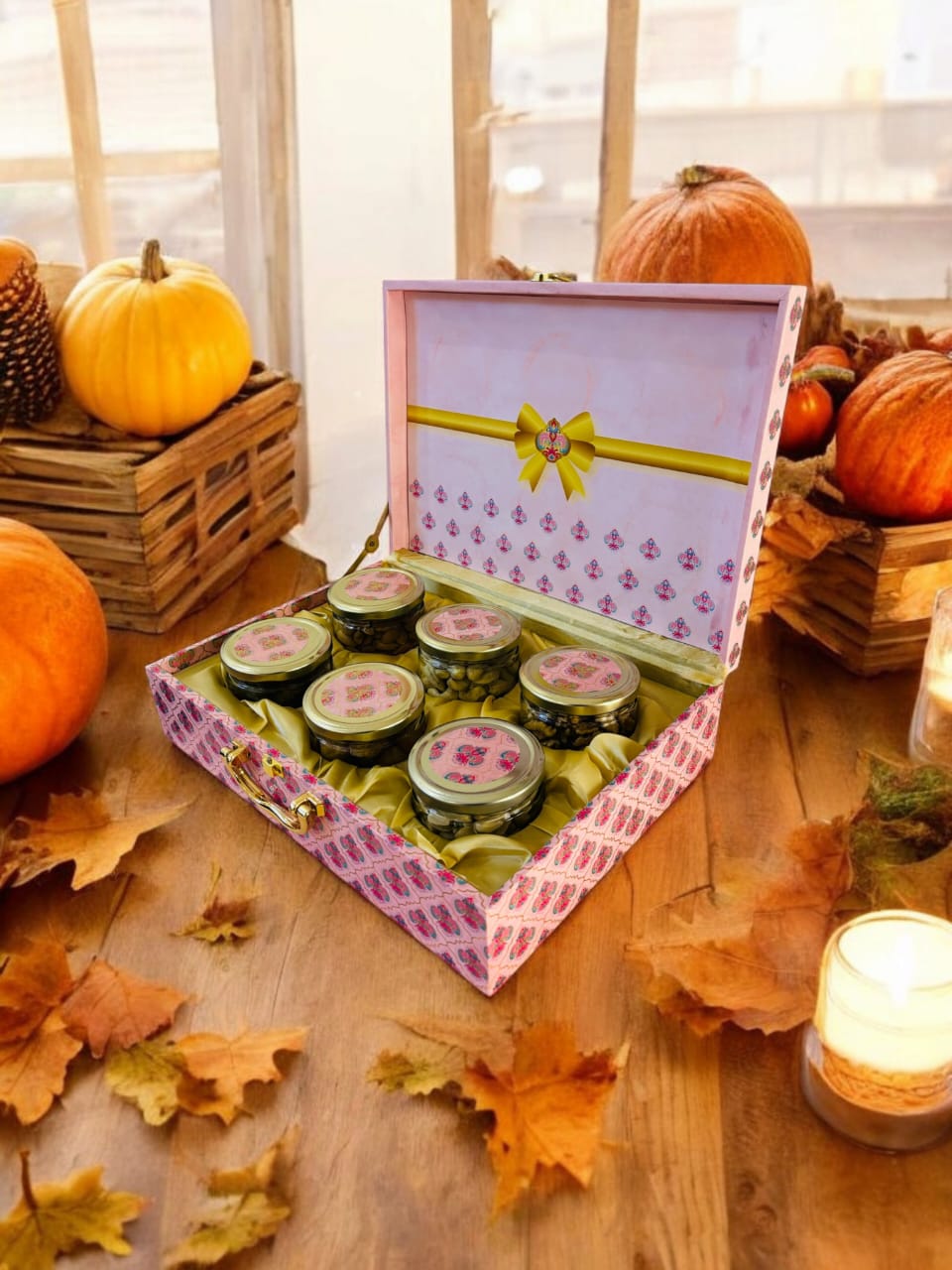 Design Luxury Dryfruits Gift Premium Jar Hamper | 6 Assorted Dryfruits Combo  | Perfect for Any Occasion & Corporate Gifting
