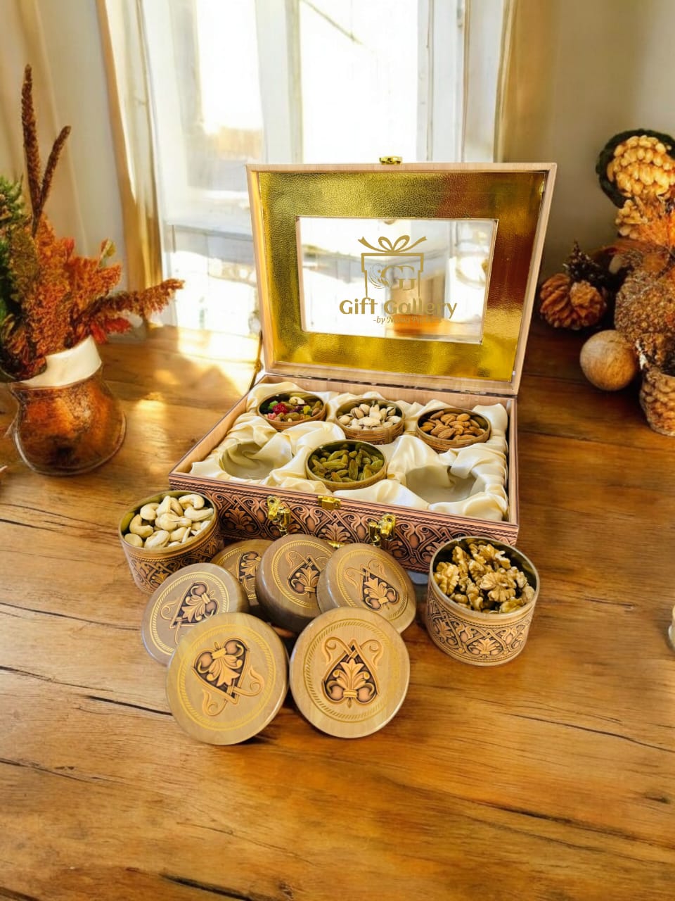 Design Luxury Dryfruits Gift Premium Jar Hamper | 6 Assorted Dryfruits Combo  | Perfect for Any Occasion & Corporate Gifting