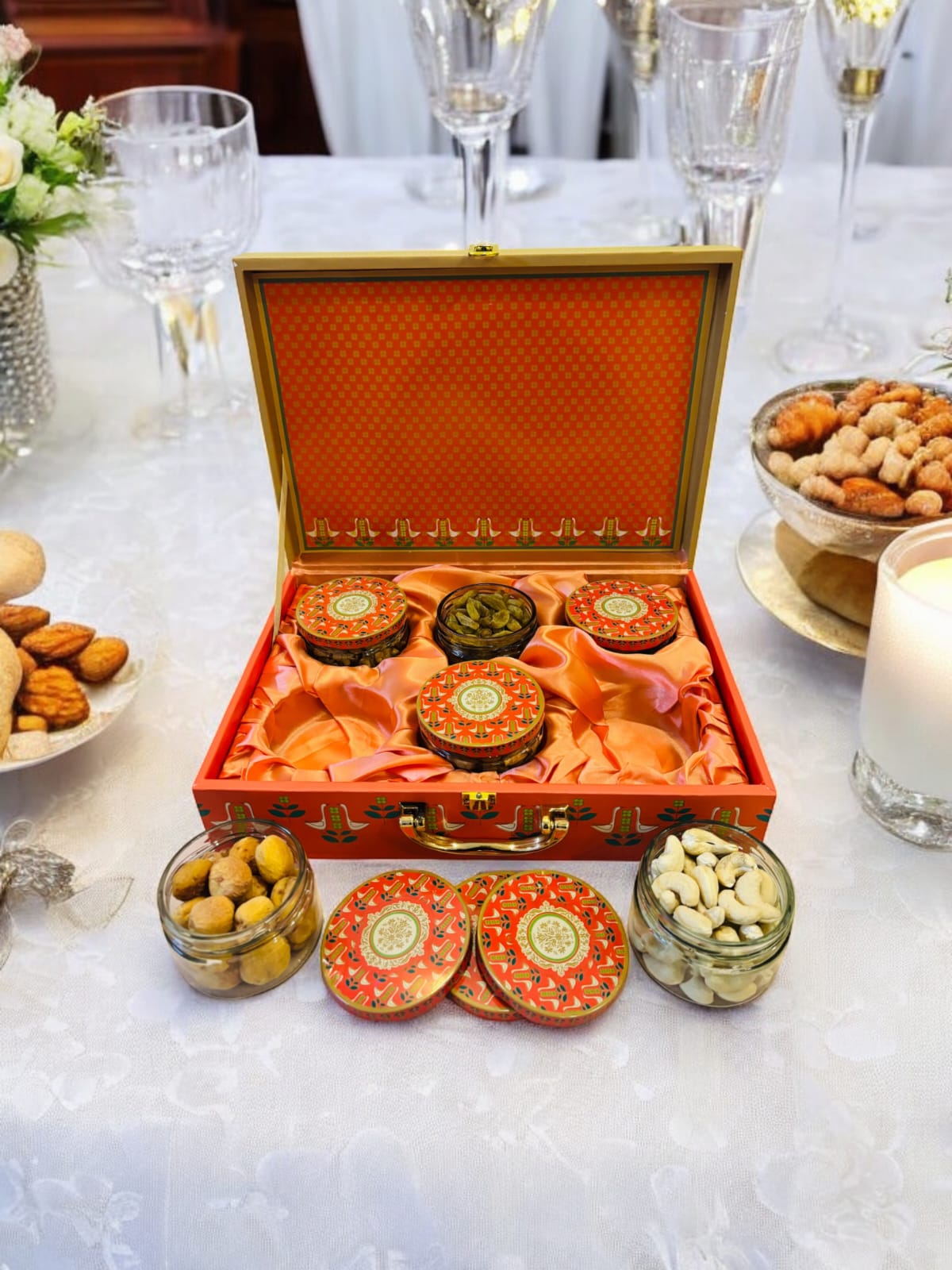 Luxury Dryfruits Gift Premium Jar Hamper | 6 Assorted Dryfruits Combo  | Perfect for Any Occasion & Corporate Gifting